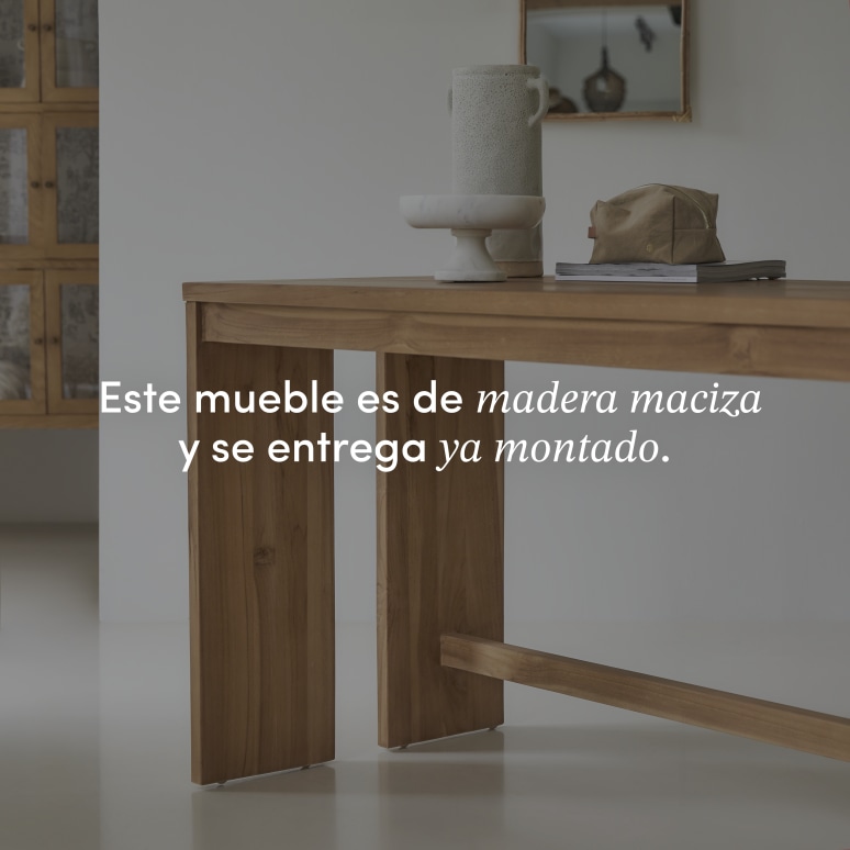 Eden - Escritorio de teca maciza con cajonera
